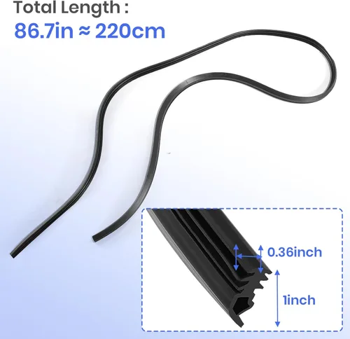 Miniatura 2 de Actualización DD62-00043A para sello de puerta de la tina frontal del lavaplatos Samsung, actualización de goma - Compatible con piezas