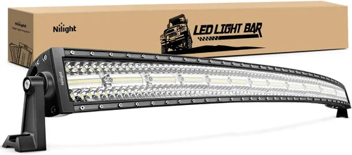 Miniatura 11 de Nilight - Barra de luz LED de 9,5 pulgadas, triple fila, haz de inundación y foco combinado, 64 LED, luces de niebla, para conducción, trabajo
