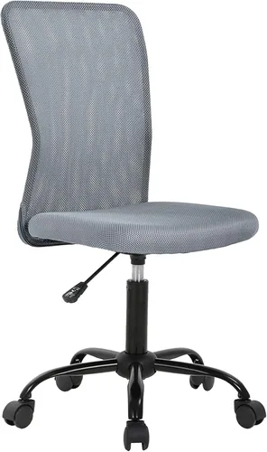 Miniatura 9 de Silla de oficina ergonómica – Silla de computadora con respaldo medio con altura ajustable, moderna giratoria sin brazos, soporte de espalda