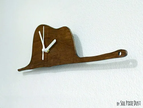 Miniatura 3 de Prince - A Boa Constrictor Digesting An Elephant - Wooden Silhouette Wall Clock