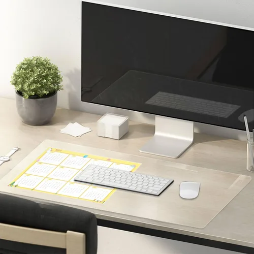 Miniatura 2 de Protector de mesa transparente de 12 x 24 pulgadas, tapete de escritorio transparente de 2 mm de grosor, cubierta de mesa de plástico, protector