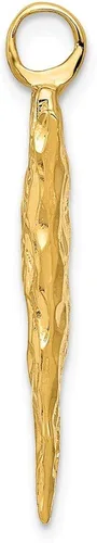 Miniatura 2 de Colgante de cabeza de flecha de oro amarillo macizo de 14 quilates, 1.220in x 0.551in