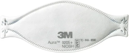 Miniatura 14 de 3M Aura Particulate Respirator 9205+ N95, Lightweight, 3 Panel Designed Helps Provide Comfortable and Convenient Respiratory Protection, 3-Pack
