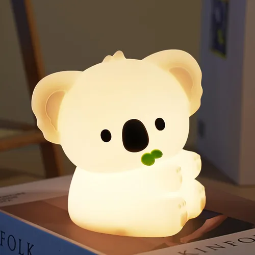 Miniatura 13 de Luz nocturna LED de gato, 16 colores regulables para guardería, luz nocturna kawaii, súper blanda de silicona recargable por USB, lámpara de noche