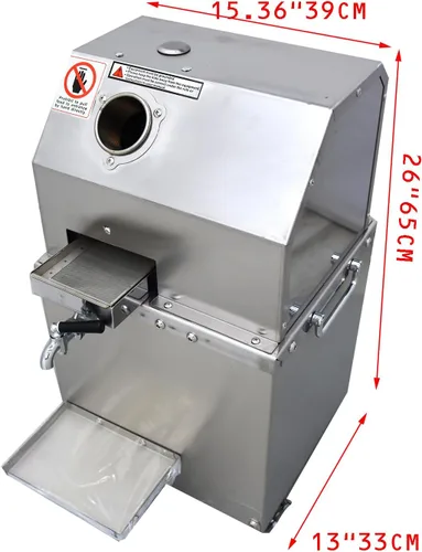 Miniatura 9 de Máquina eléctrica de escritorio de 110 V 750 W, máquina de jugo de caña de azúcar, 3 rollos de acero inoxidable, extractor de exprimidor de caña