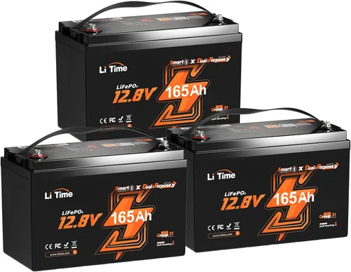 Miniatura 16 de Litime Batería LiFePO4 para motores de trolling de 12V 100Ah (Grupo 31), baterías de litio Bluetooth de 12 voltios, máx. 15000 ciclos profundos