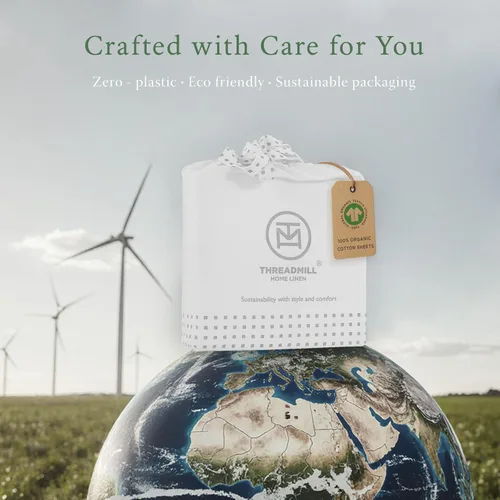 Miniatura 7 de Threadmill Juego de 2 fundas de almohada orgánicas de tamaño estándar, certificado GOTS Organic, sábanas de algodón de lujo suaves y transpirables