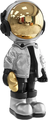 Miniatura 13 de Estatuas de astronauta Dosker, escultura de hombre espacial de poliresina, regalos de arte en azul claro, adorno de figura para decoración