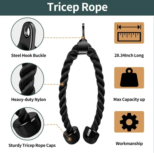 Miniatura 4 de Solid Cable Machine Attachment, Cable Attachments for Gym, Gym Cable Attachments, Cable Machine Attachments Set