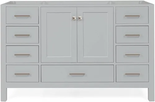 Miniatura 72 de ARIEL Cambridge - Mueble base de tocador de baño de 36 pulgadas, madera maciza, 2 puertas de cierre suave, 5 cajones de cola de milano