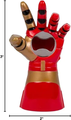Miniatura 5 de Marvel Avengers Iron Man - Abridor de botellas – Abre tu bebida como un superhéroe – Producto oficial – Gran regalo de bar Man Cave para adultos