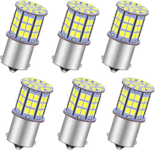 Miniatura 14 de GRV BA15S 1156 1141 foco LED 4 W 56-2835 SMD súper brillante corriente continua y alterna 12 V-24 V 40 W, lámpara de halogéno de reemplazo