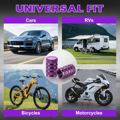 Miniatura 6 de SINGARO 12 tapas de vástago de válvula de neumático, accesorios exteriores de automóvil, cubierta de válvula de aleación de aluminio universal