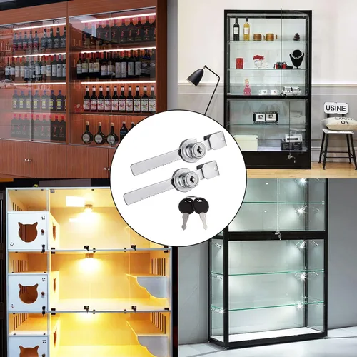 Miniatura 5 de Paquete de 12 candados para puerta corrediza de cristal con 24 llaves (con llave similar)