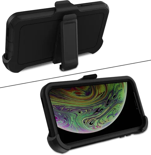 Miniatura 4 de Funda para iPhone Xs Max, [Resistente] 4 en 1, resistente a prueba de cortocircuitos, con función atril y protector de pantalla para Apple iPhone Xs