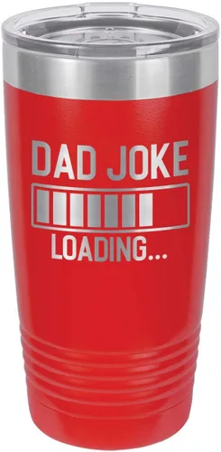 Miniatura 14 de Dad Joke Loading Purple Vaso de bebida de 20 oz con pajita Taza de viaje grabada con láser Comparar con Yeti Rambler Idea de regalo para papá
