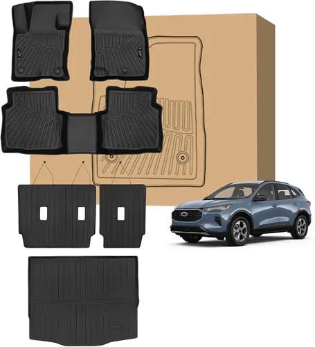 Miniatura 24 de Tapetes de suelo Peleus para Mercedes-Benz Sprinter 2500/3500 2025-2019, solo para furgoneta de carga, forros personalizados de goma TPE para todo