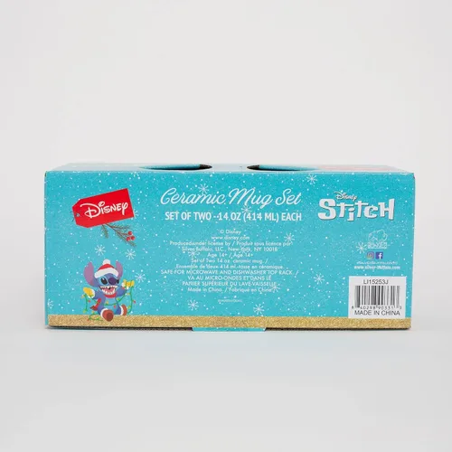 Miniatura 8 de Disney Lilo & Stitch - Juego de 2 tazas de cerámica, tazas de café para expreso, té, cada uno tiene capacidad para 14 onzas