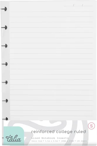 Miniatura 12 de Talia - Repuestos para cuaderno de espiral (páginas punteadas, Junior (5.5 x 8.5 pulgadas))