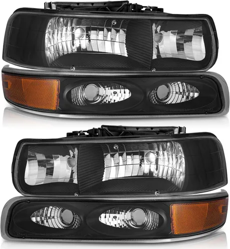 Miniatura 10 de WEELMOTO Juego de faros delanteros para 99-02 Chevy Silverado 1500 2500; para 01-02 Silverado 1500HD 2500HD 3500HD; para 00-06 Tahoe Suburban 1500