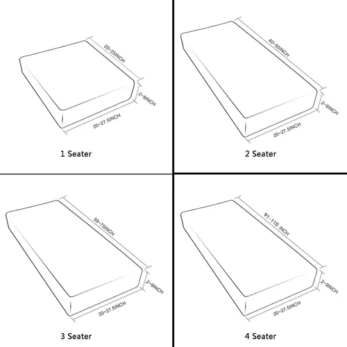 Miniatura 6 de MBROS Funda de cojín elástica para sofá de 2 cojines, protector de muebles de 1 pieza, funda de cojín para sofá, funda de cojín, color negro