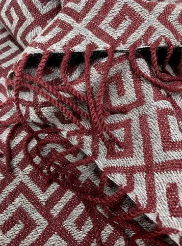 Miniatura 5 de Alpaca Home Manta geométrica de alpaca con llave griega 100% lana de alpaca bebé 5.9 pies de largo x 4.25 pies de ancho hipoalergénica