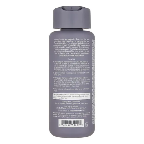 Miniatura 2 de Kristin Ess Hair The One Champú Morado para Tonificar el Cabello Rubio - Neutraliza los Tonos Cobrizos + Amarillos, Restaura el Brillo - Libre