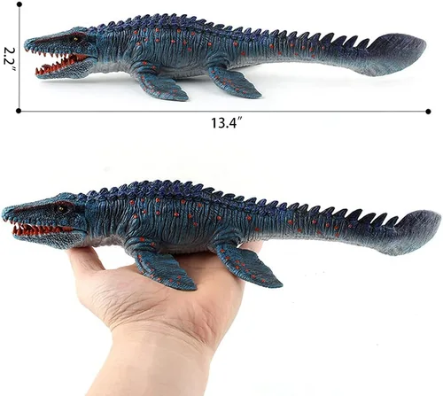 Miniatura 3 de EOIVSH Megalodon & Mosasaurus - Juego de juguetes de dinosaurios realistas, figuras de monstruos marinos del océano para recuerdos de fiesta