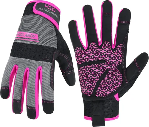 Miniatura 12 de HANDLANDY HLDD Work Gloves Women, Safety Work Gloves Touchscreen Working Glove for Mechanic, Gardening, Construction, DIY