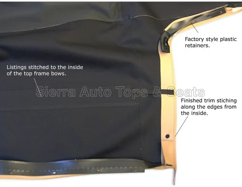 Miniatura 5 de Sierra Auto Tops & Seats Capota Convertible para Mazda Miata MX5 1990-2005 - Negro, Vinilo Cabrio - Reemplazo de Capota Convertible con Ventana