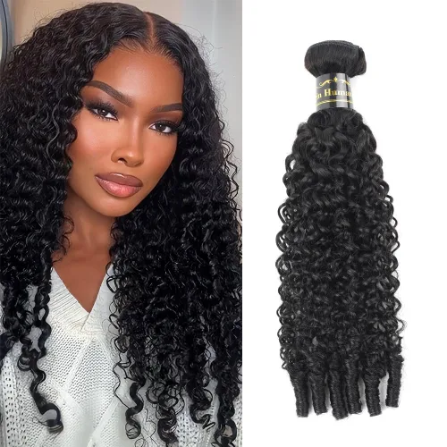 Miniatura 33 de Amella Hair Paquetes de Cabello Humano Brasileño Rizado con Cierre Grado 8A Virgen Sin Procesar Paquetes de Tejido de Cabello Brasileño con Cierre