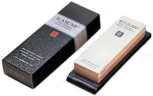 Miniatura 5 de Kasumi Piedras de afilador japonés grano, blanco/naranja, 7.1 x 2.6 x 1.1 in blanco/anaranjado