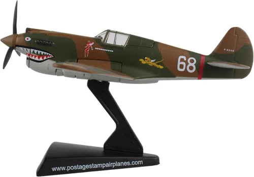Miniatura 4 de Daron Worldwide Trading P-40 Warhawk Hell's Angels 1:90 Vehículo, marrón, negro, mediano