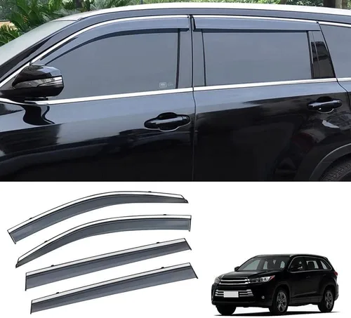 Miniatura 20 de Compatible con Toyota Camry 2018-2024 L LE SE XLE XSE Hybrid Cinta Adhesiva en Policarbonato Protectores de Lluvia Viseras de Ventana Deflector