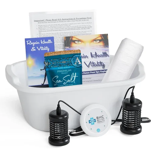 Máquina de baño de pies de desintoxicación iónica para uso doméstico - Reciba gratis el folleto y el folleto de recuperación de salud y vitalidad -