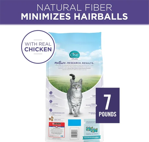 Miniatura 8 de Purina ONE Hairball Formula, alimento para gatos premium, Fórmula para bolas de pelo