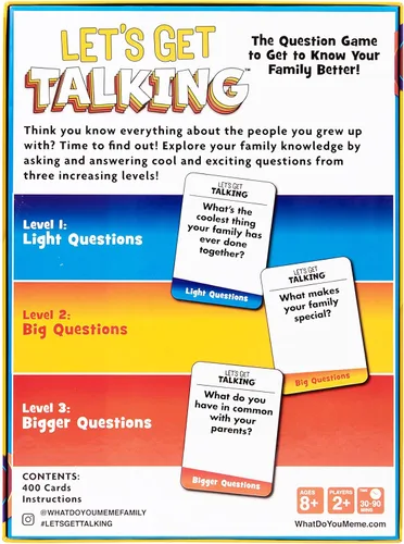 Miniatura 6 de WHAT DO YOU MEME? Let's Get Talking: El juego de preguntas para conocer mejor a tu familia por Relatable, diseñado para mayores de 8 años