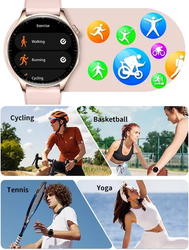 Miniatura 6 de Reloj inteligente 2 en 1 con auriculares, AMOLED de 1.43 pulgadas, pantalla táctil completa colorida y Bluetooth, reloj inteligente para hombres