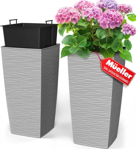 Miniatura 7 de Mueller M-Resin - Maceteros altos de alta resistencia para plantas de exterior, macetas grandes de interior, cajas, árboles, macetas de flores