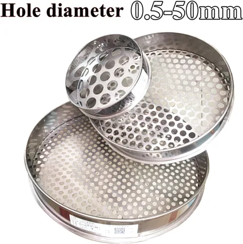Miniatura 6 de Fine Mesh Sieve, 304 Stainless Steel Mesh Sieve 1-50 mm Hole Kitchen Baking Food Bean Filter Screen(Hole Diameter 1 mm,10 cm Diameter)