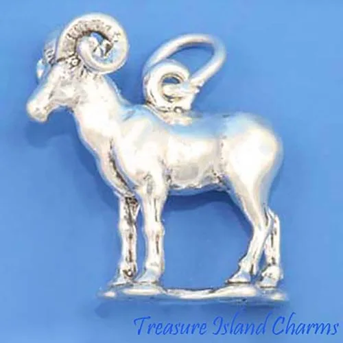 Miniatura 3 de New Ram Aries - Dije de plata de ley 925 con diseño de oveja zodiacal, diseño de camuflaje 3D