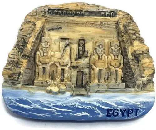 WitnyStore Tiny The Great Temple of Abu Simbel, Egipto África Atracciones turísticas Resina Refrigerador Imán Viajero Recuerdo Regalo Memento 3D