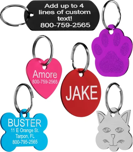 Miniatura 5 de Providence grabado Aluminio Pet ID Etiquetas para gato y perro