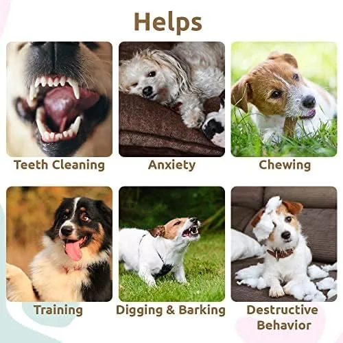 Miniatura 6 de SIMENA Juguete masticable resistente para perros masticadores agresivos, juguete natural para dentición para razas medianas, juguete masticable