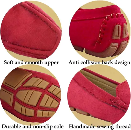 Miniatura 2 de Mocasines de piel de ante para niñas y niños, zapatos casuales para barco, zapatos de vestir, zapatos planos Oxford