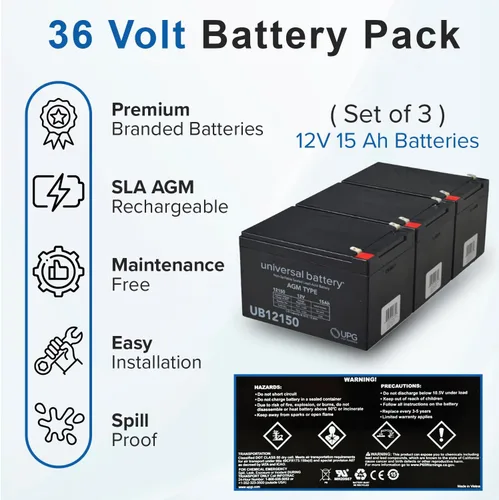 Miniatura 5 de AlveyTech Paquete de baterías prémium de 36 voltios para el triciclo eléctrico Razor DXT