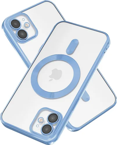Miniatura 8 de Funda magnética para iPhone 8, borde galvanizado, parte trasera transparente, funda protectora delgada con protección de cámara, compatible