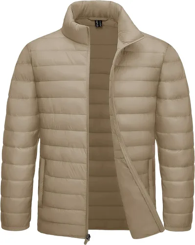 Miniatura 19 de TACVASEN Chaqueta Puffer Ligera para Hombre Chaquetas Acolchadas de Invierno Puffy Abrigadas Resistentes al Agua Resistentes al Viento Abrigos