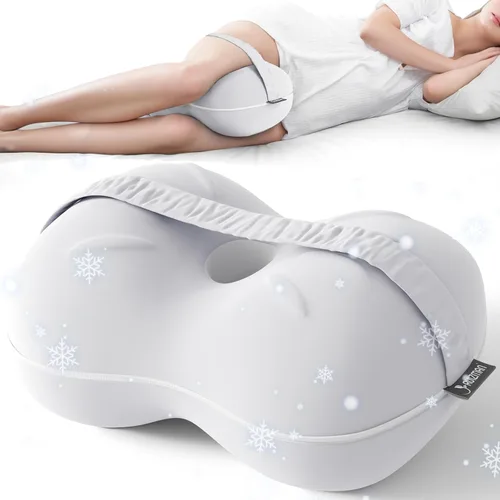 Miniatura 10 de Almohada de rodilla para personas que duermen de lado, almohada refrescante entre las piernas para dormir de lado, almohada de espuma viscoelástica