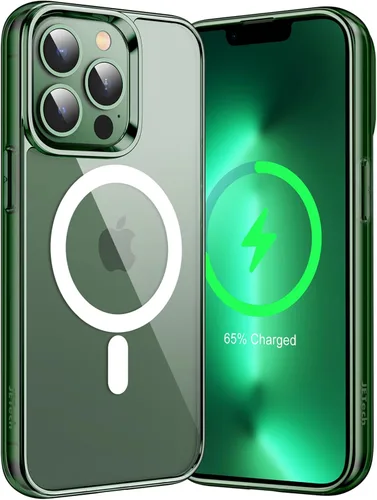 Miniatura 19 de JETech Funda magnética para iPhone 13 Pro Max de 6.7 pulgadas, compatible con carga inalámbrica MagSafe, a prueba de golpes, parte trasera Negro